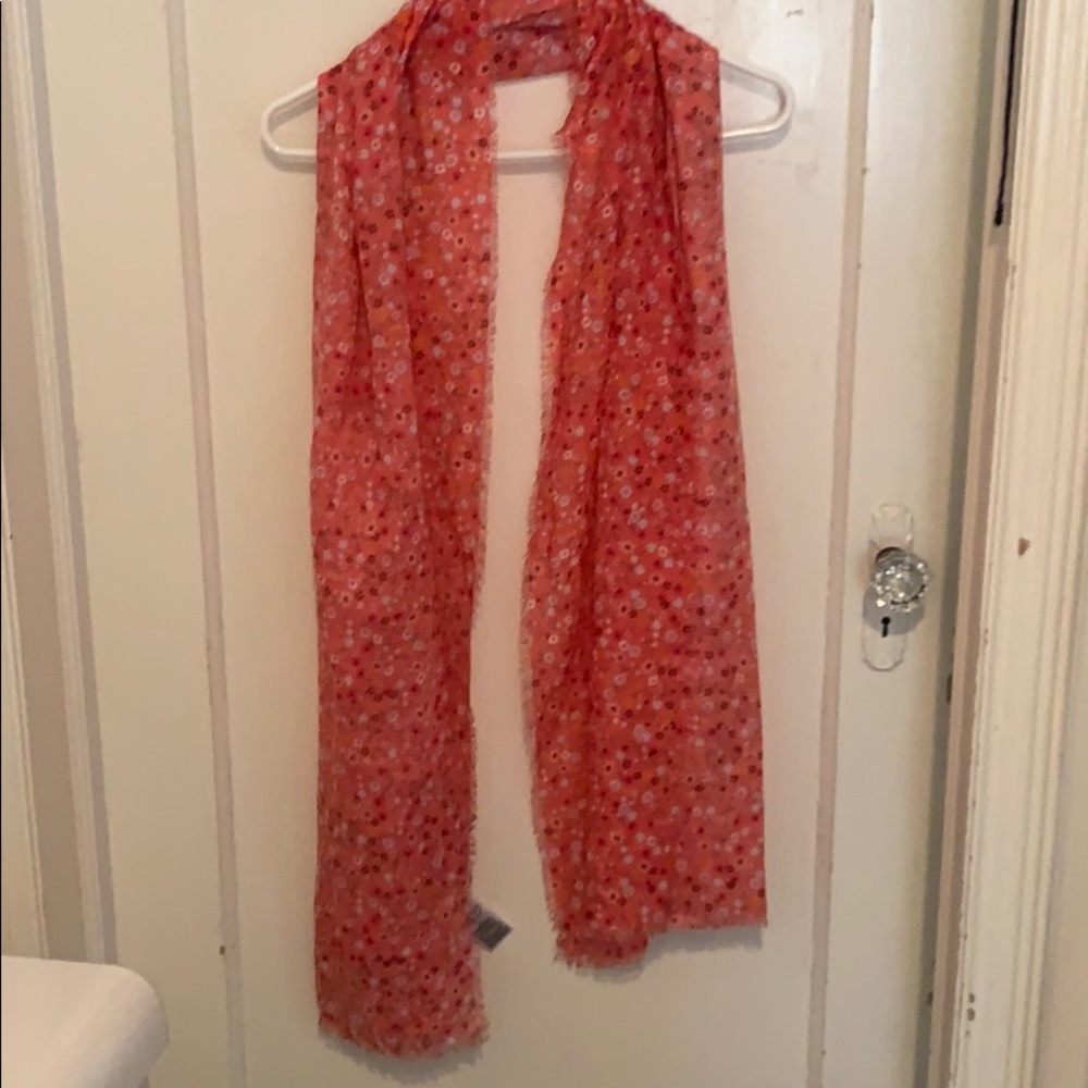 Pink floral scarf